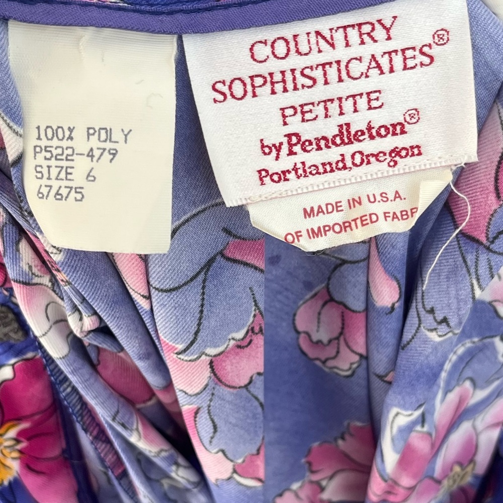 Pendleton Country Sophisticates Floral Print Pleated Midi Skirt - Picture 2 of 3